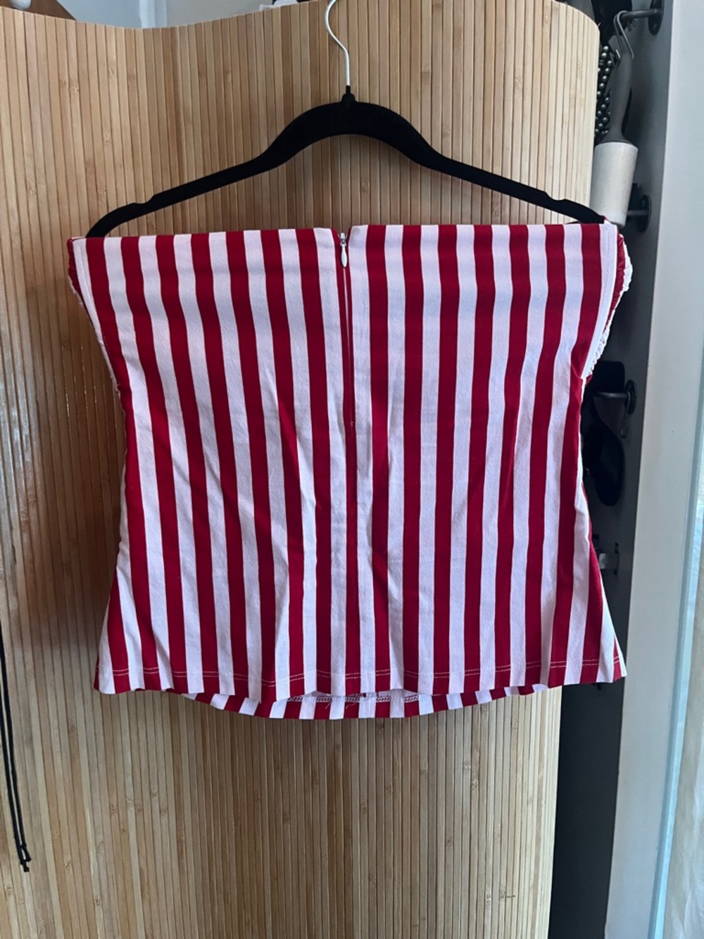 Rachel Comey Red & White Striped Front Tie - Picture 4 of 4